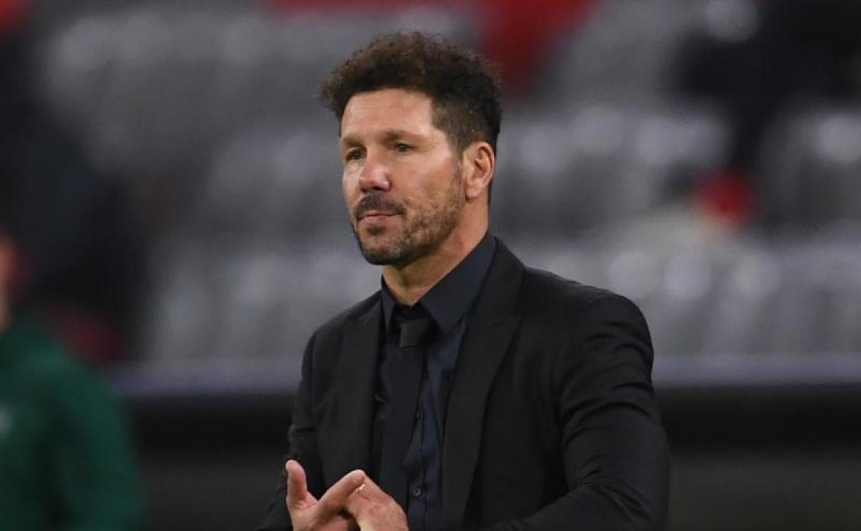 El Cholo Simeone, con cara de cinrcunstancias en Múnich. 