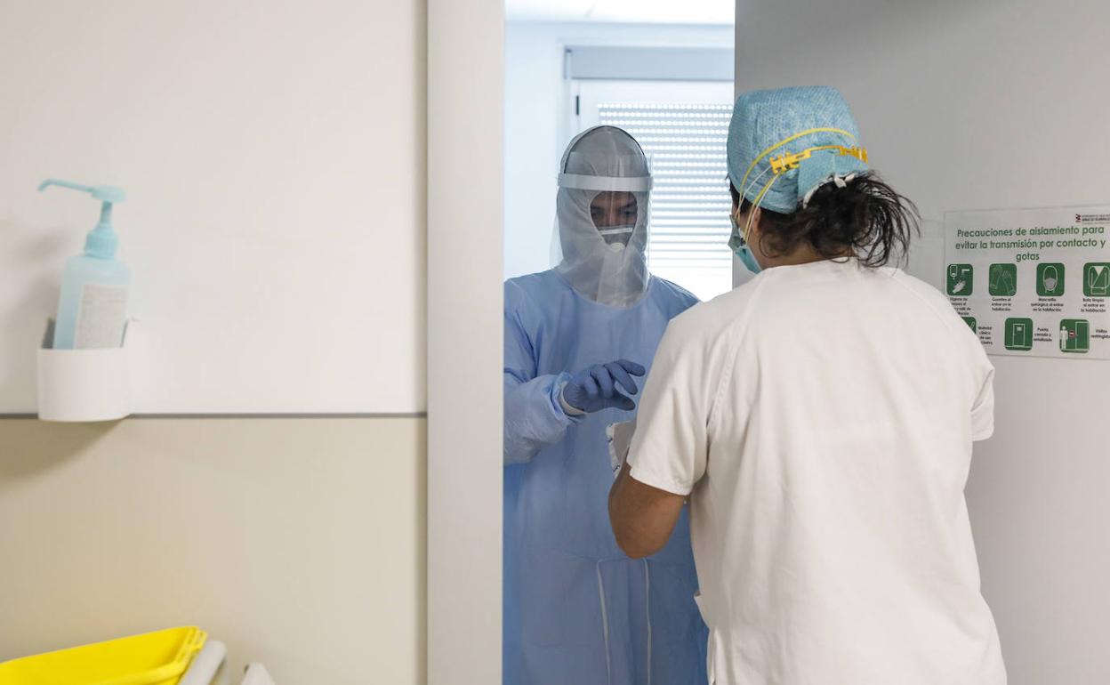 Sanitarios en un hospital valenciano. 