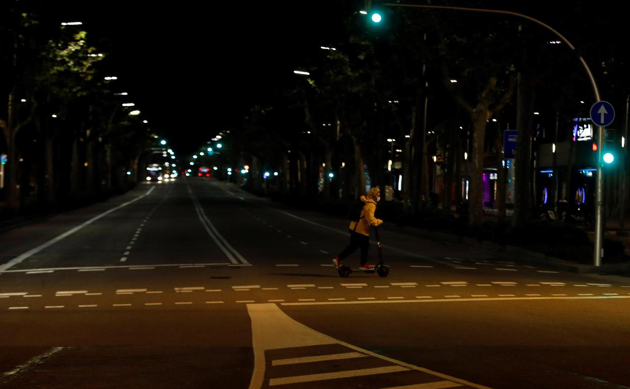 Toque de queda en Barcelona. 