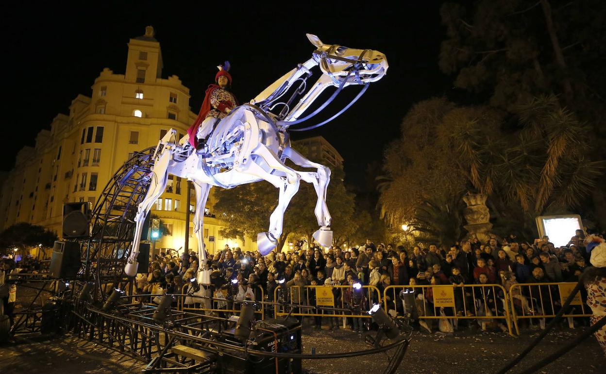 Una de las animaciones participantes en la Cabalgata de Reyes del año pasado. 