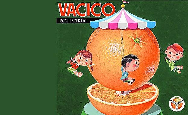 Antigua publicidad naranjera figura en el fondo digitalizado. 