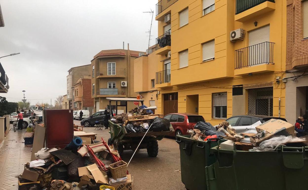 Deperfectos en Benifaió tras el temporal. 