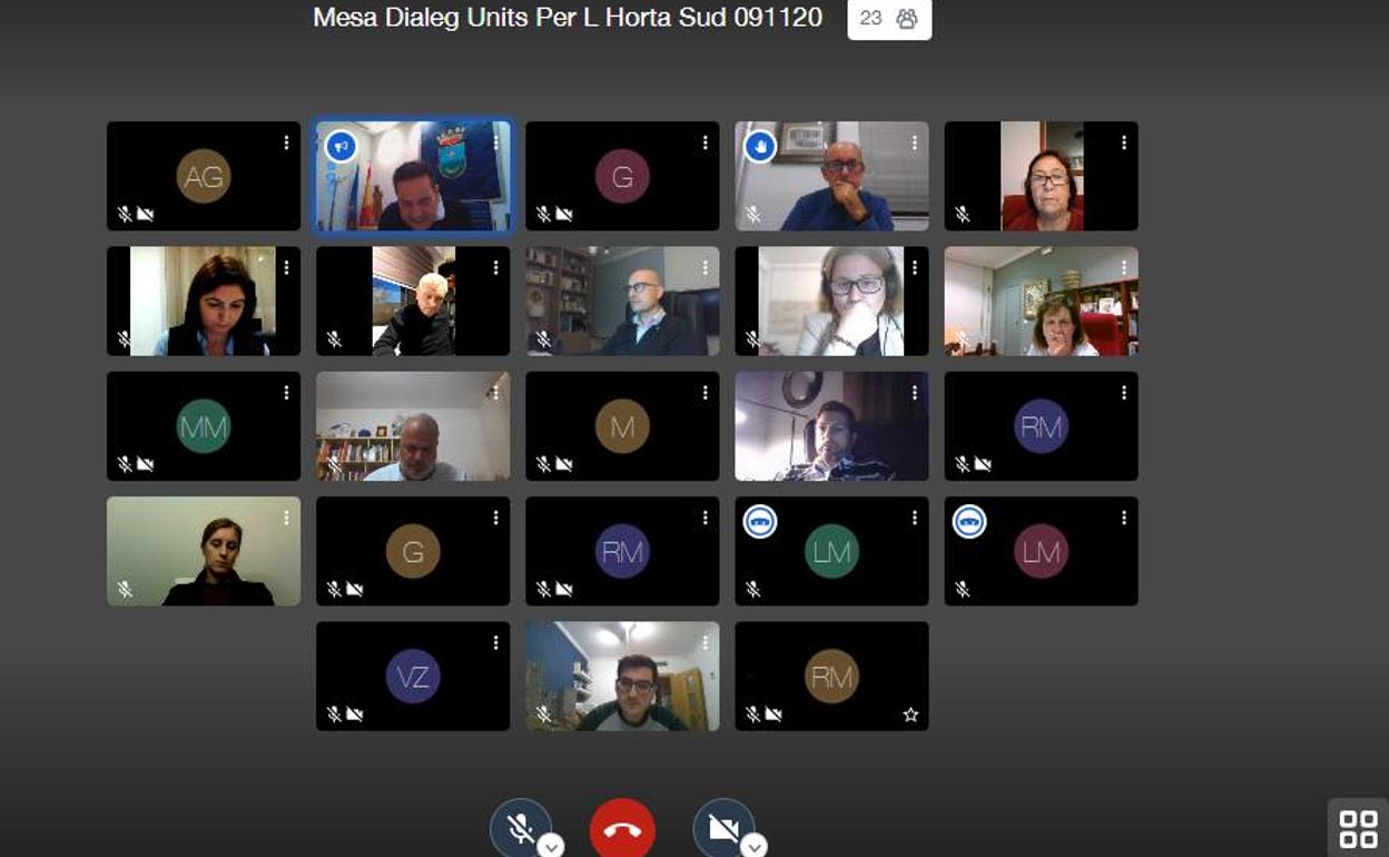 La reunión telemática de la Mesa del Diàleg. 