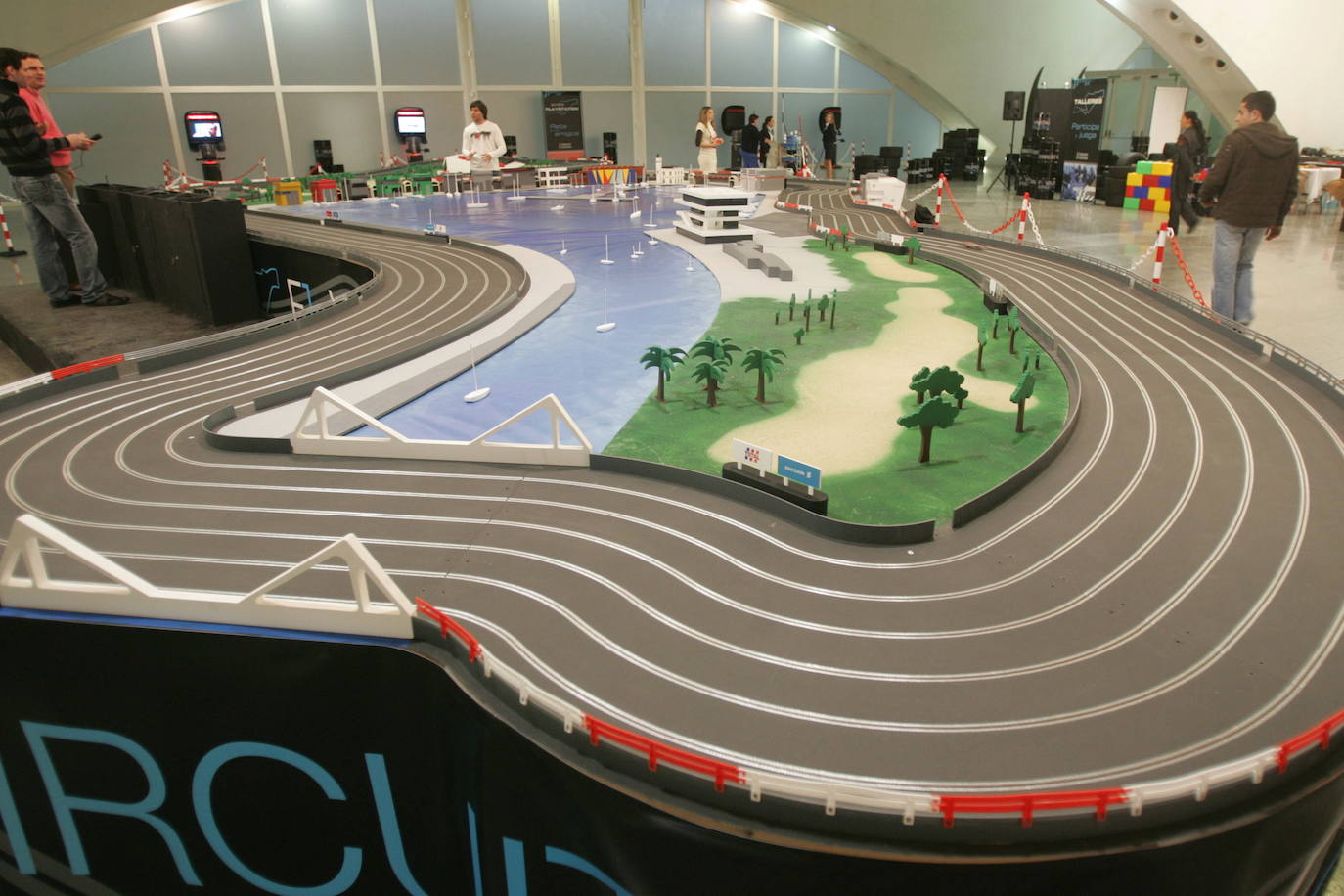 Maqueta del circuito urbano de Valencia expuesta en el Museo Principe Felipe en 2007.