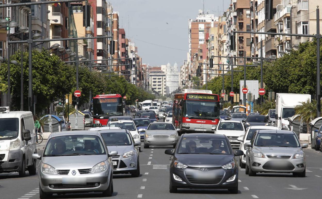 Calzada de la avenida del Puerto. 