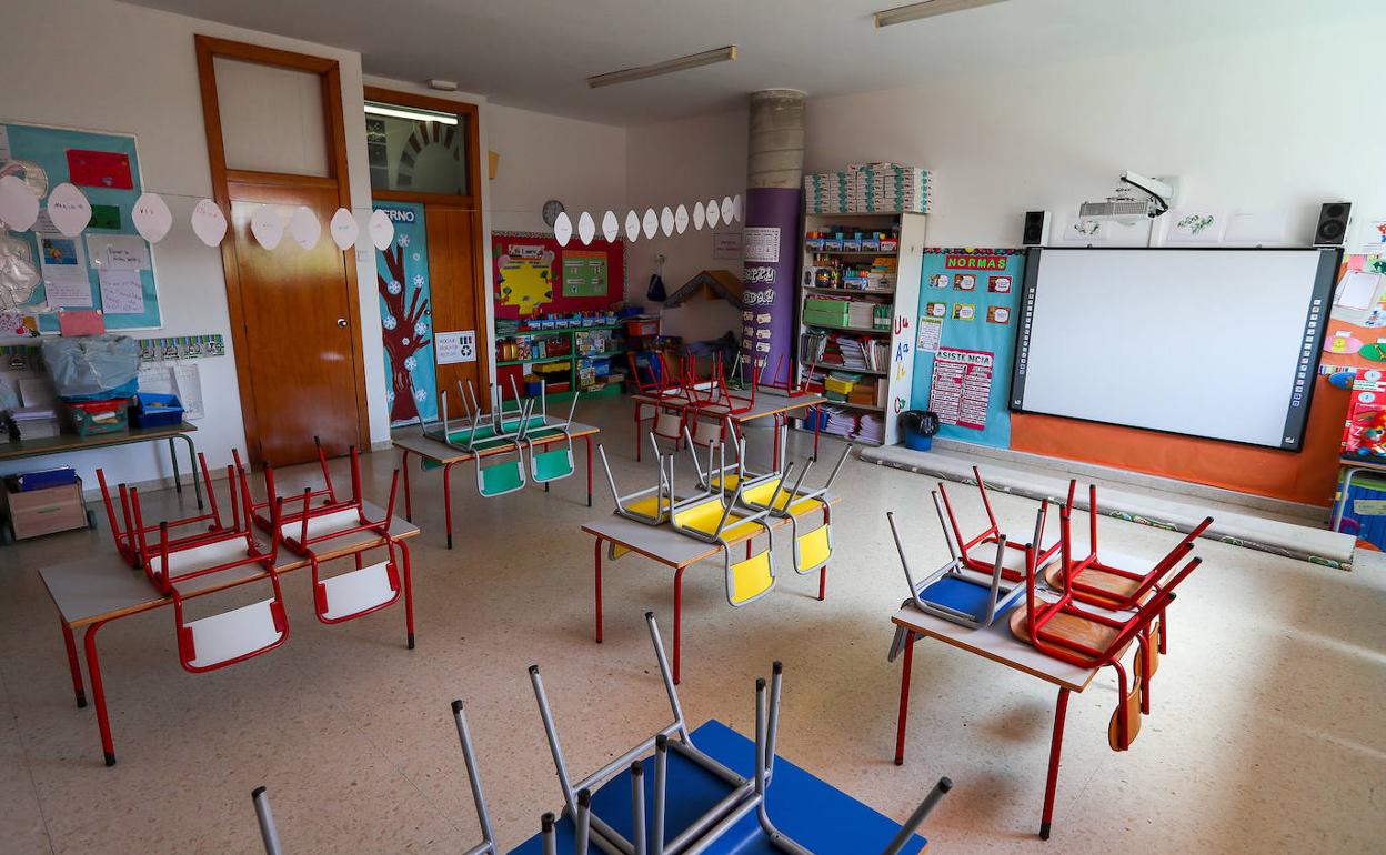 Un aula de un centro de Educación Infantil de Valencia