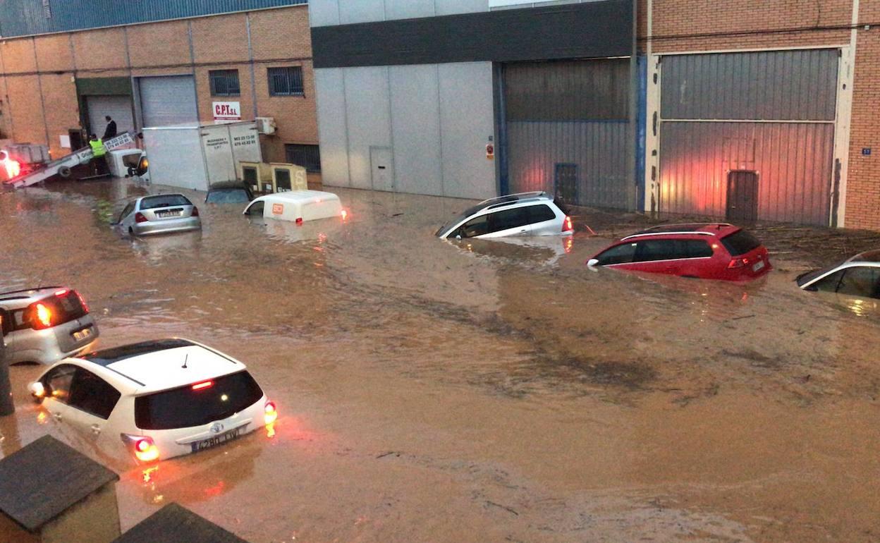 La inundación en el polígono Vereda Sud. 