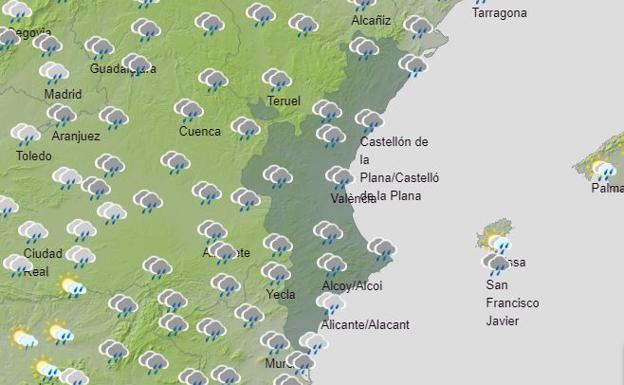 La probabilidad de lluvia será del 100% a partir del jueves. 