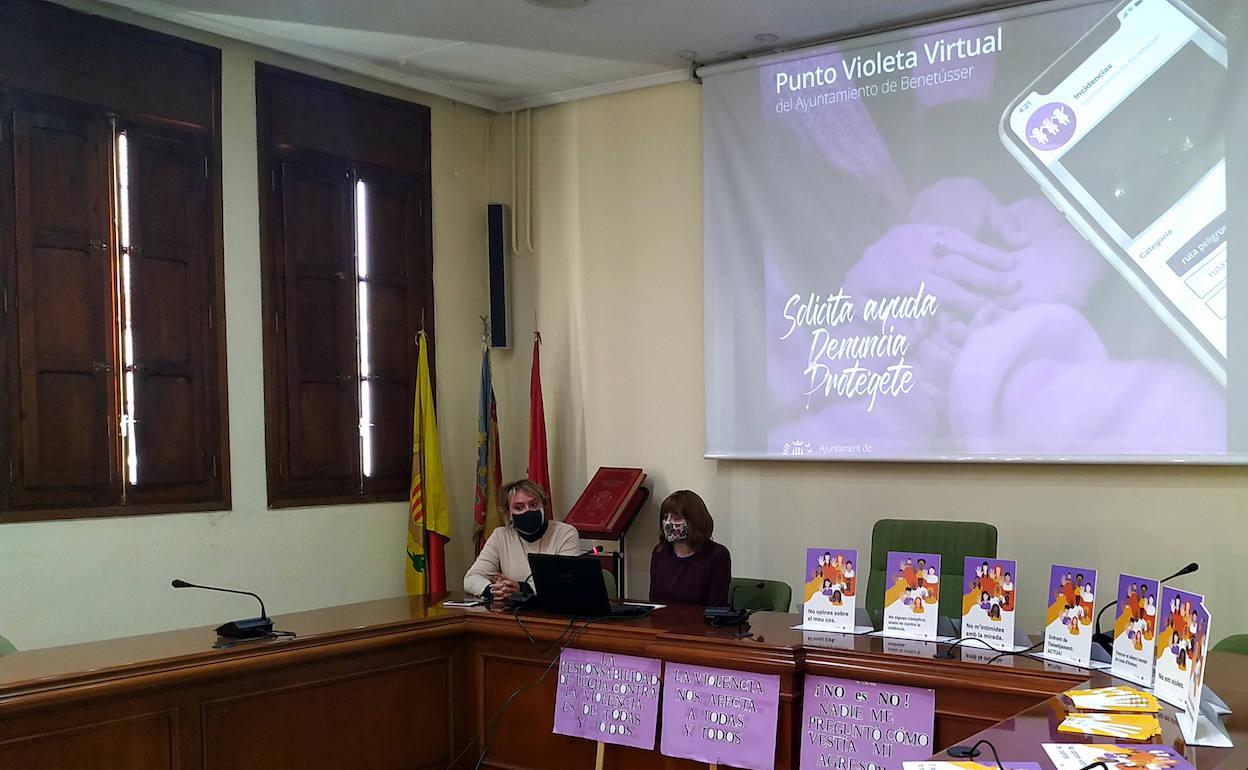 El acto de presentación de este punto violeta virtual. 