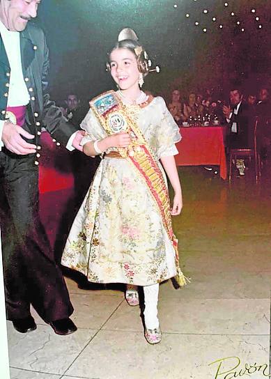 En el hotel Astoria, el día de su presentación como fallera mayor infantil de la plaza del Mercado.