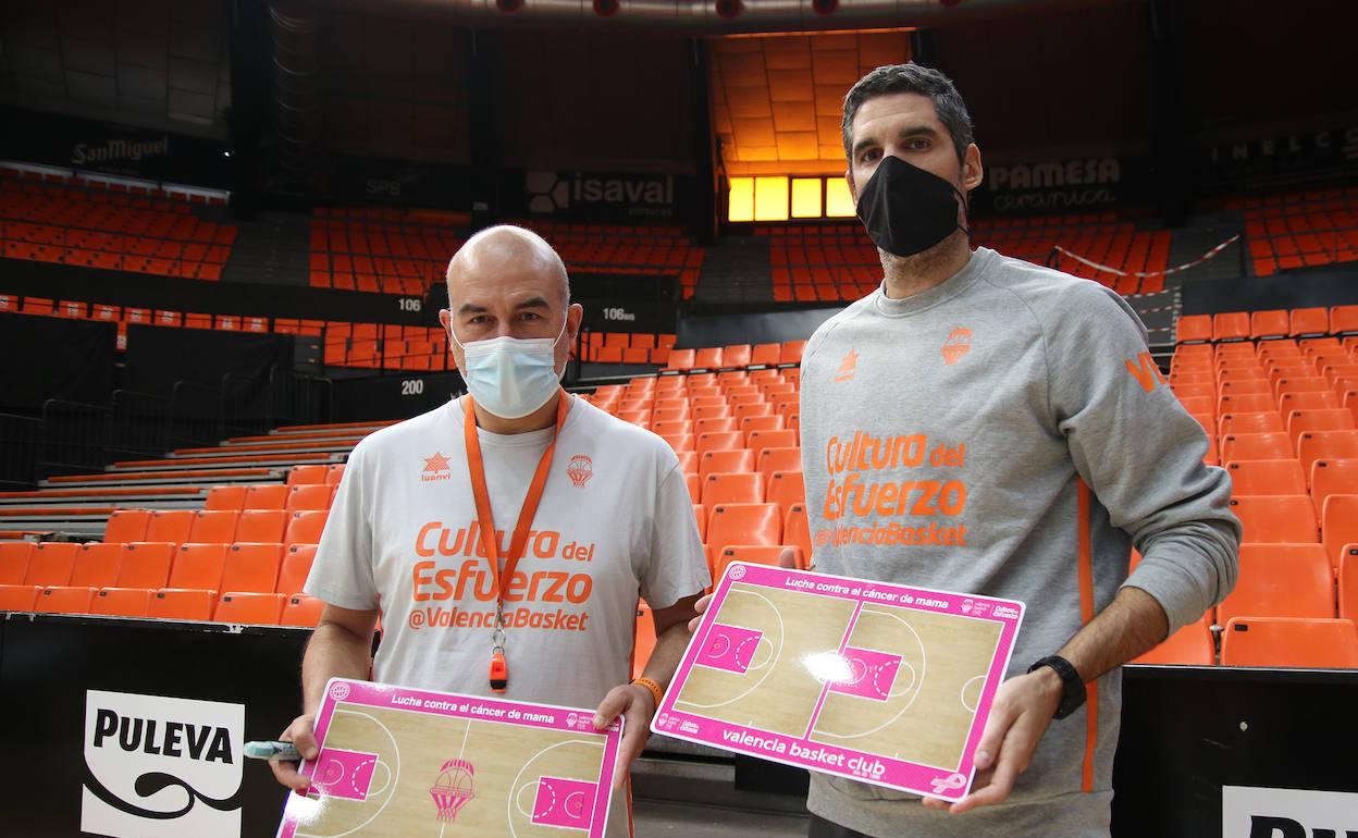 Jaume Ponsarnau y Rubén Burgos, en la Fonteta. 