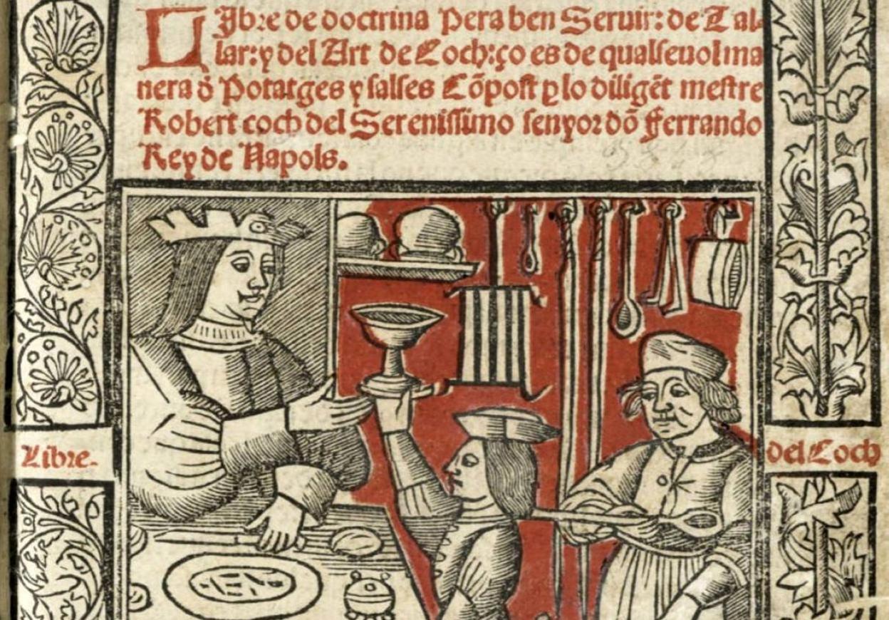 Ilustración de portada del 'Llibre del Coch', 1520.     BIBLIOTECA DE CATALUNYA