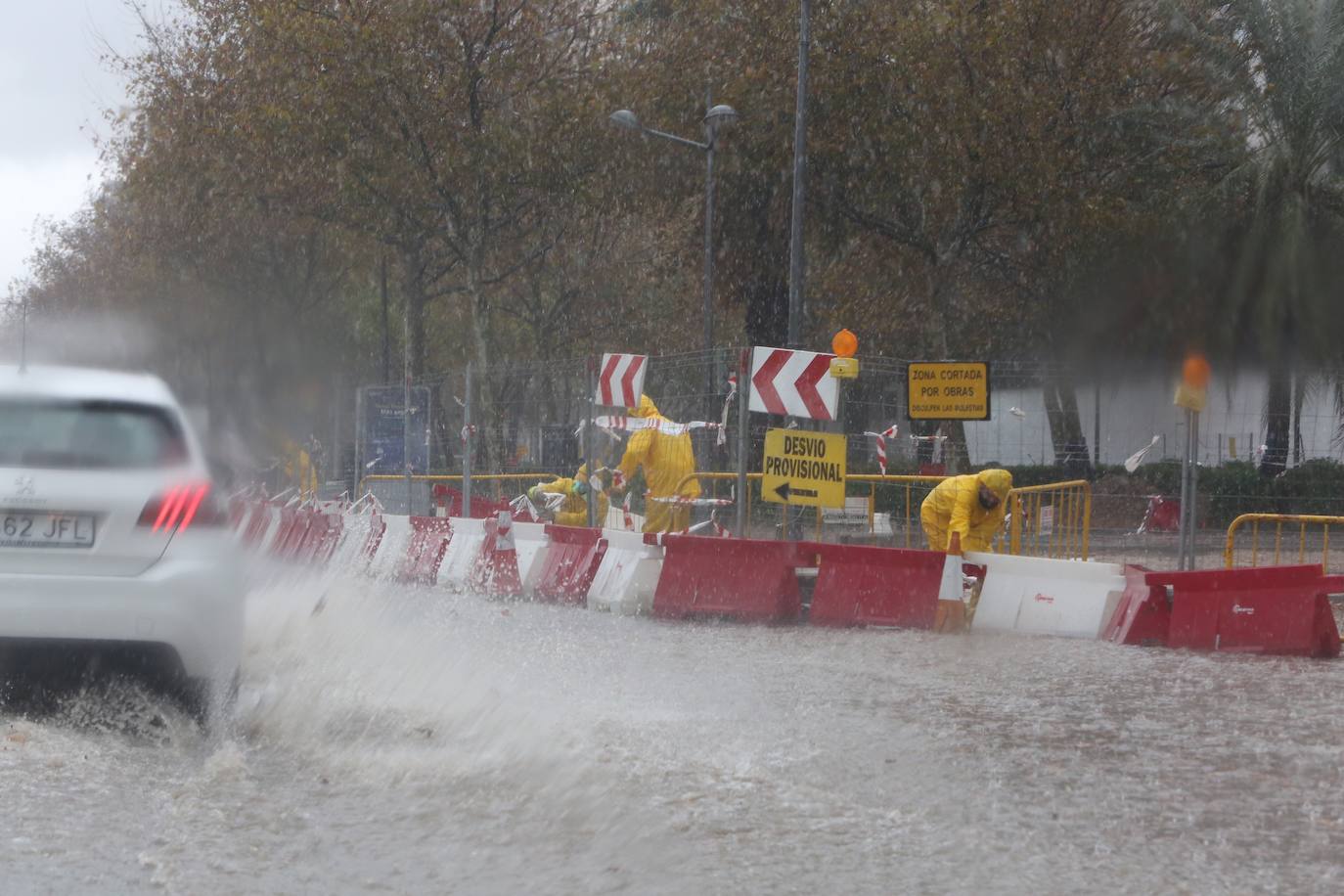 Fuerte tromba de agua en la ciudad de Valencia.