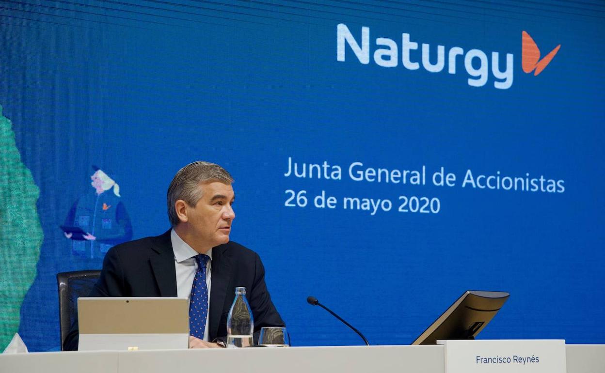 Francisco Reynés en la última junta de accionistas de Naturgy. 