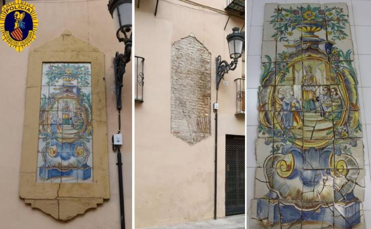 El panel cerámico recuperado