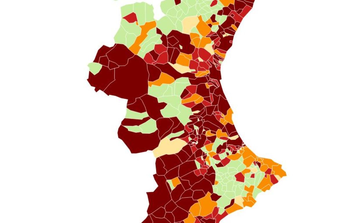 Última hora Coronavirus Valencia: Los municipios donde se dispara la incidencia acumulada a dos semanas de la Navidad