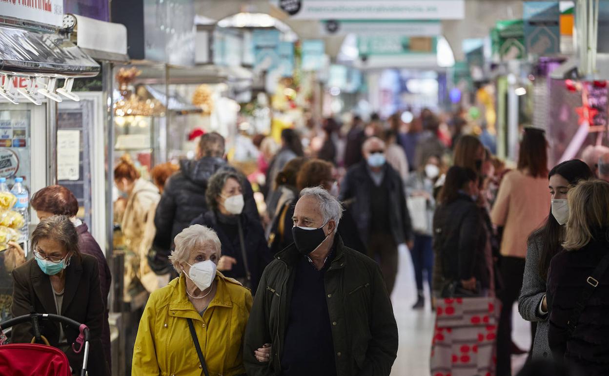 Ambiente en Valencia en los días previos a Navidad. 