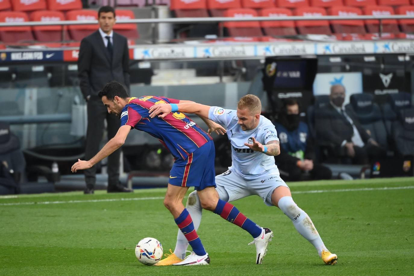 Las mejores imágenes del partido de liga FC Barcelona - Valencia CF (19/12/2020). 