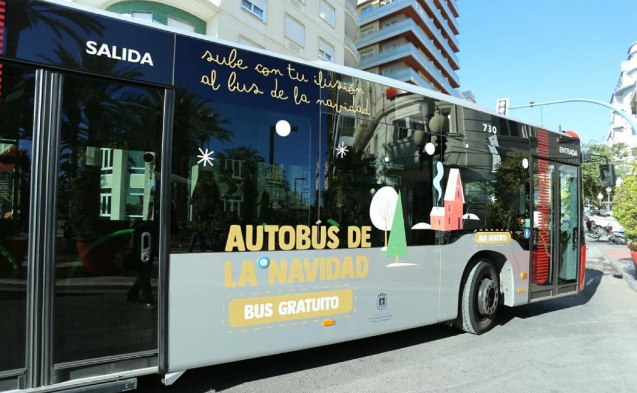El 'Autobús de la Navidad', el bus gratuito para los alicantinos en estas fiestas