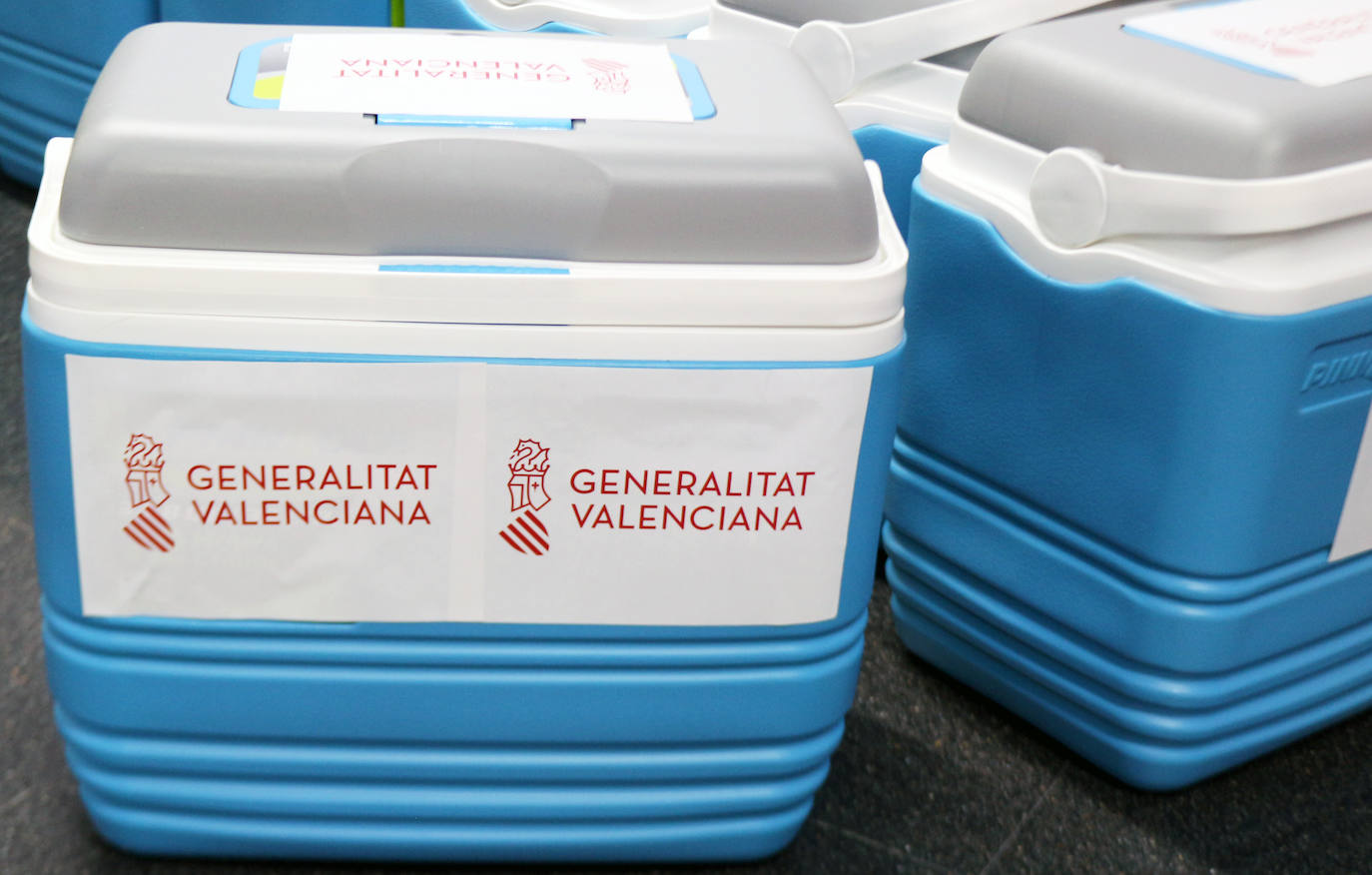 Las primeras vacunas Pfizer contra el coronavirus han llegado este domingo 27 de diciembre a la Comunitat Valenciana. Las Generalitat está lista para distribuir 800 dosis en las residencias escogidas para iniciar la esperada vacunación. A las 09.53 horas de este domingo llegaban las primeras vacunas al punto de distribución de la Comunitat, desde donde serán distribuidas a los geriátricos