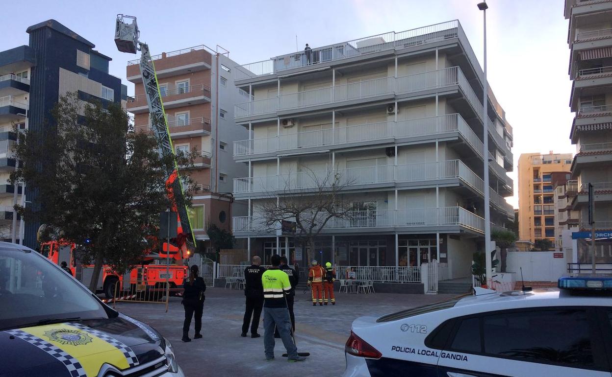 Incendio en un restaurante de la playa de Gandia