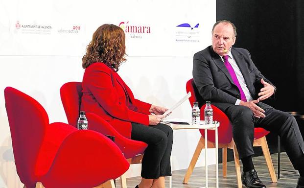 El presidente de Cámara Valencia, durante su intervención. 