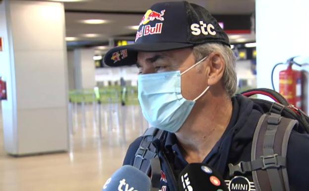 Carlos Sainz antes de volar a Arabia Saudí