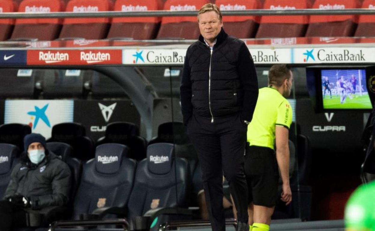 Ronald Koeman, en un partido de esta temporada. 