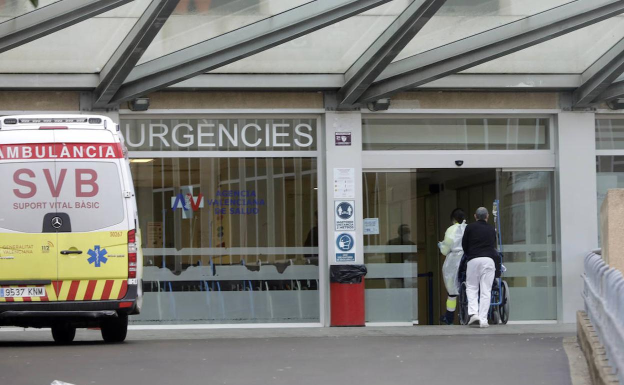 Zona de urgencias del Hospital Peset