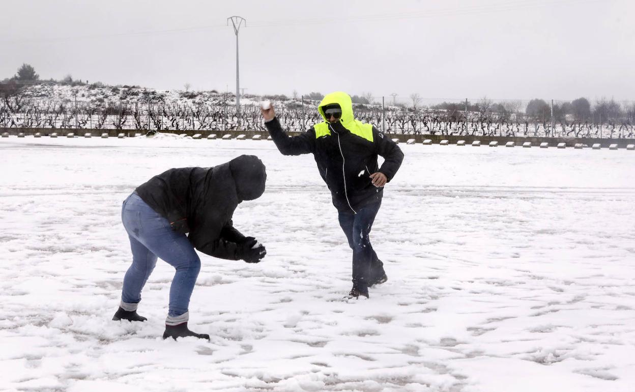 Imagen de la nevada en El Rebollar