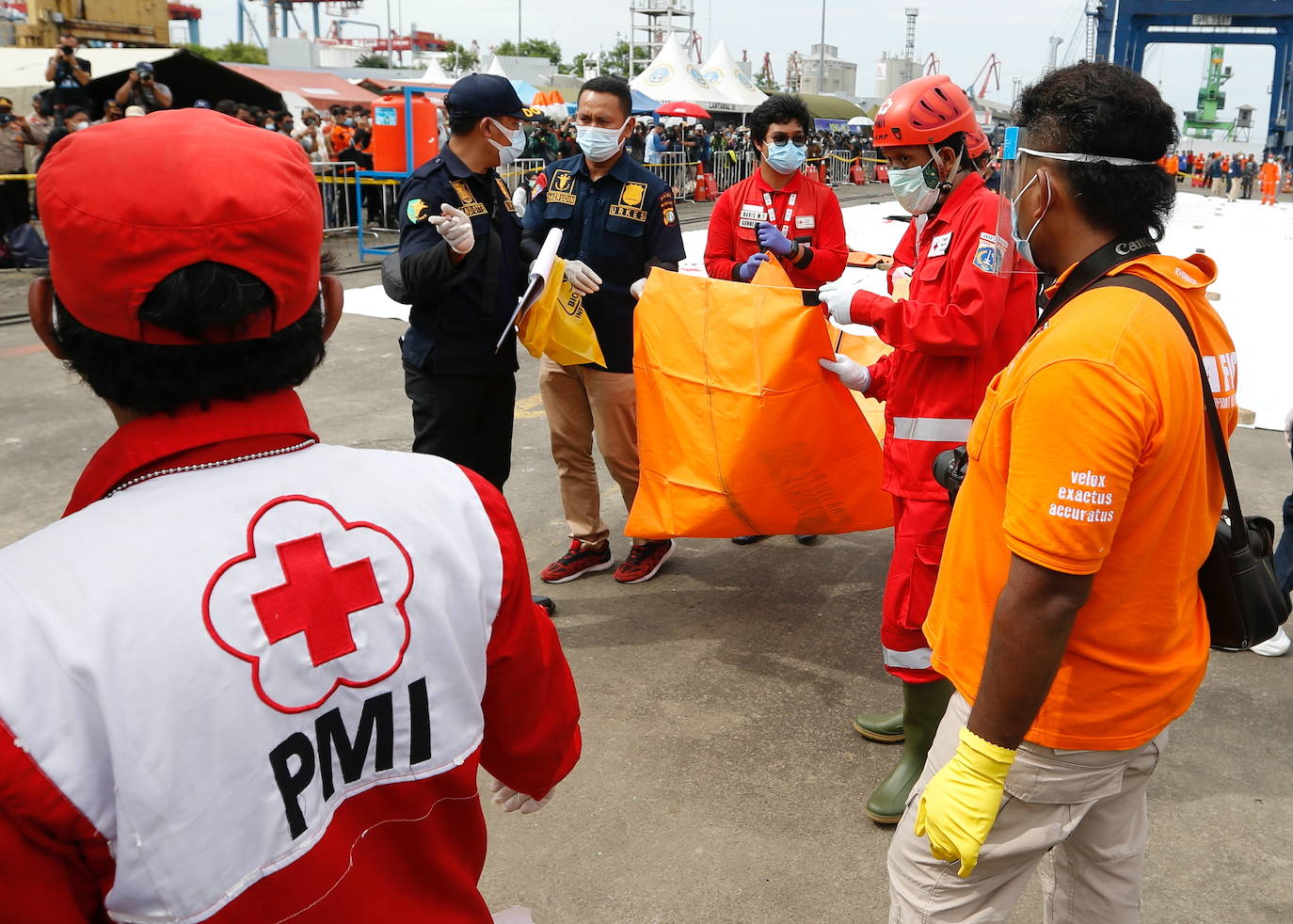 Partes de cuerpos, fragmentos y un pantaloncito rosa fueron hallados este domingo en la costa de la capital de Indonesia, Yakarta, donde un Boeing que realizaba un vuelo doméstico con 62 personas a bordo se estrelló en el mar. 