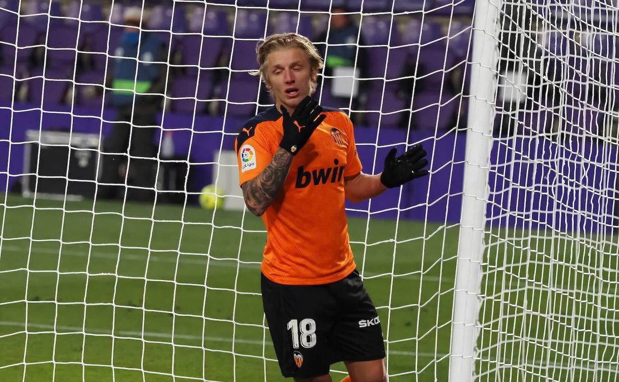 Wass, en el partido ante el Valladolid