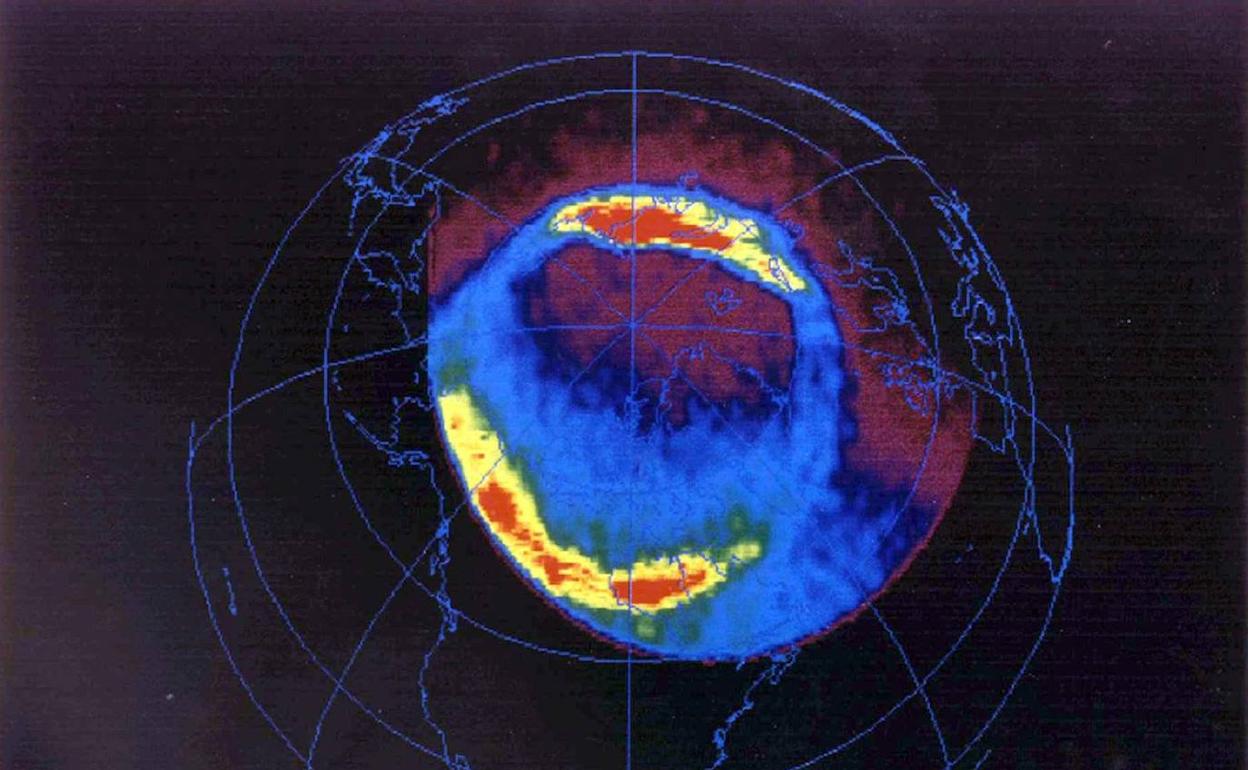 Imagen de archivo del Polo Norte, tomada por la NASA.