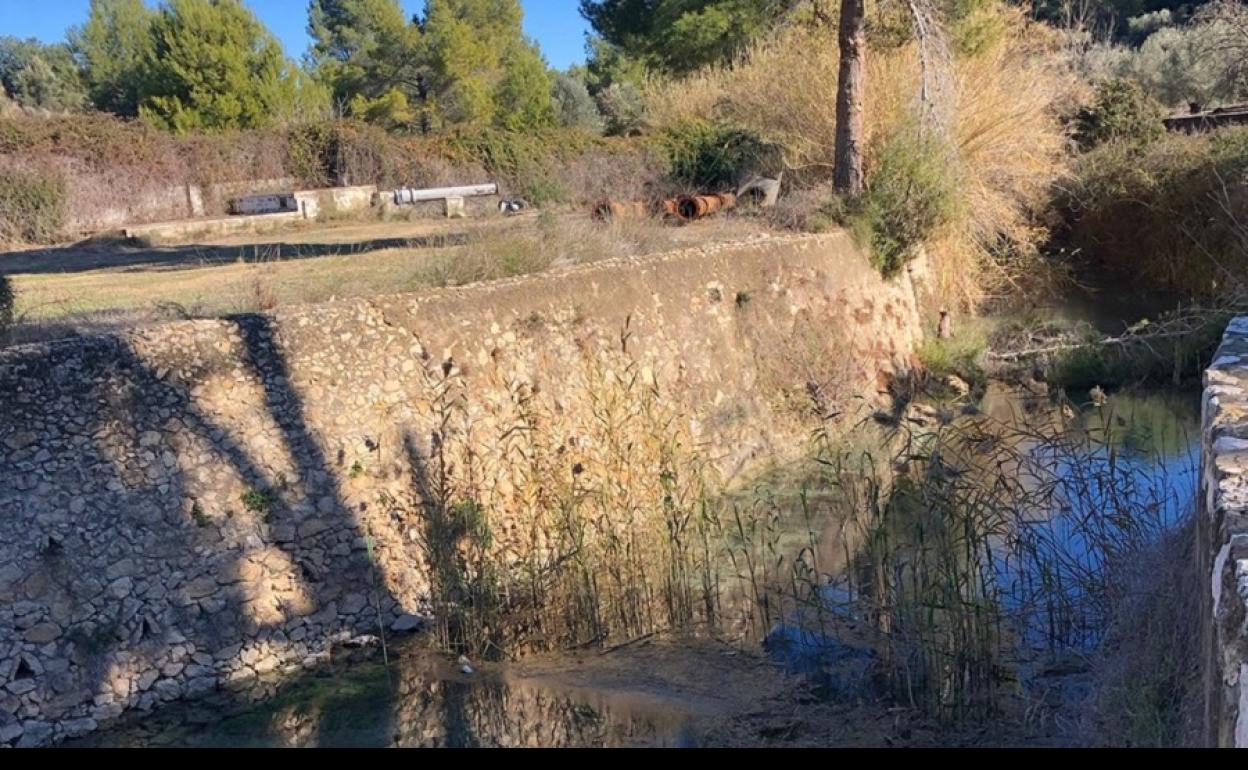 Estado actual del cauce del río que ha vuelto a brotar gracias a las últimas lluvias. 