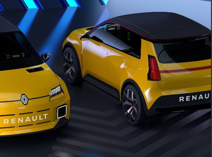 La firma automovilística Renault lanzará 14 vehículos nuevos hasta 2025, de los cuales siete de ellos serán totalmente eléctricos. En el marco de la presentación de su nuevo 'hoja de ruta', Renault ha mostrado el nuevo prototipo Renault 5. La función del nuevo Renault 5 es la de demostrar que la marca «democratizará» el vehículo eléctrico en Europa a través de una versión moderna de este clásico y popular automóvil, que se trata de un urbano compacto 100% eléctrico. Con una carrocería amarilla, el equipo de diseño se ha inspirado en el R5 y le da al modelo un enfoque moderno que se evidencia en los acabados y en los materiales elegidos, inspirados en el mundo de la electrónica, el mobiliario y el deporte. 