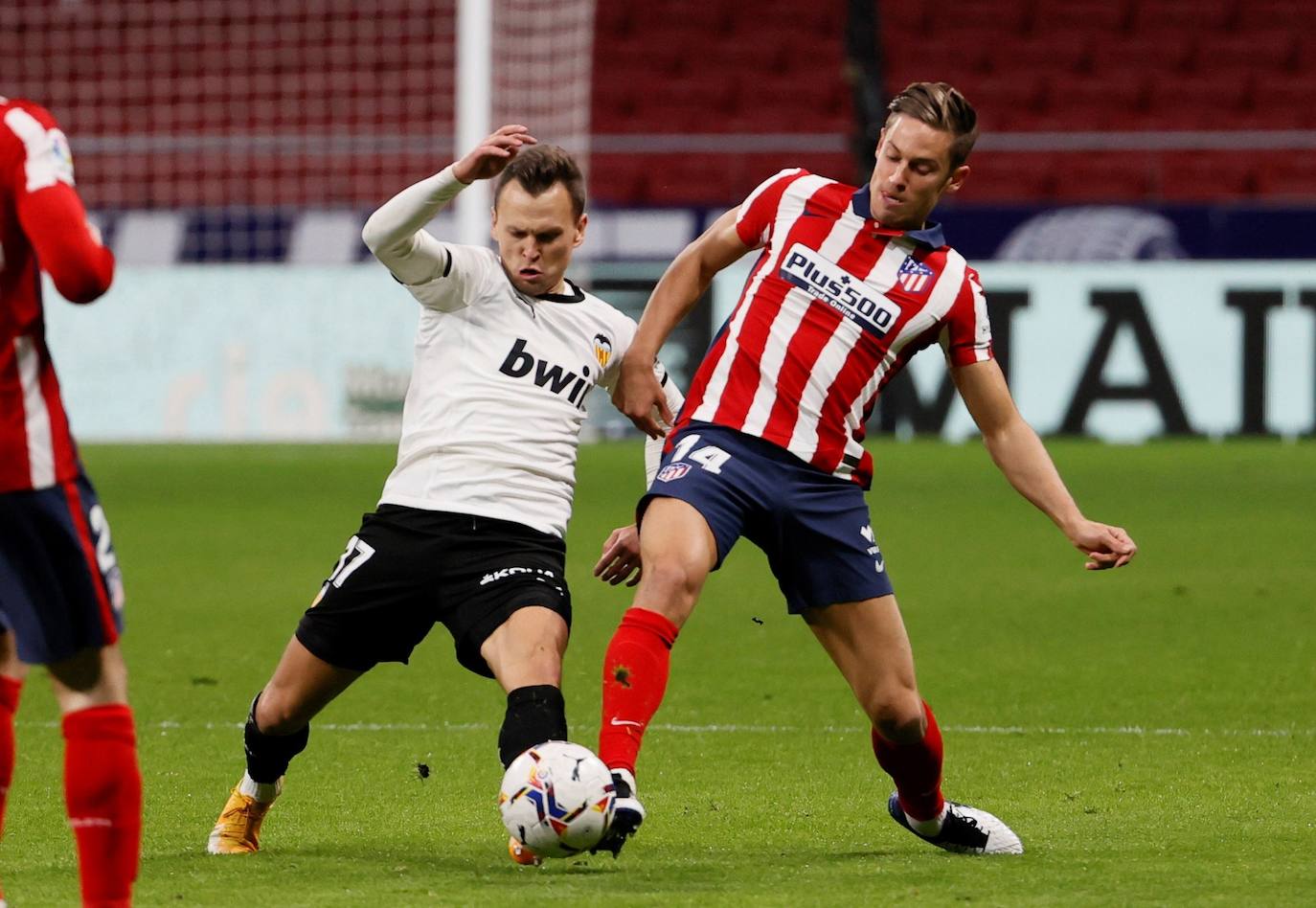 Partido bronco en el Wanda Metropolitano.