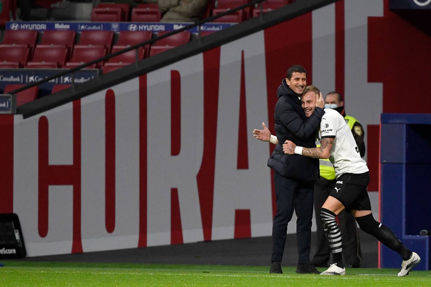 Partido bronco en el Wanda Metropolitano.