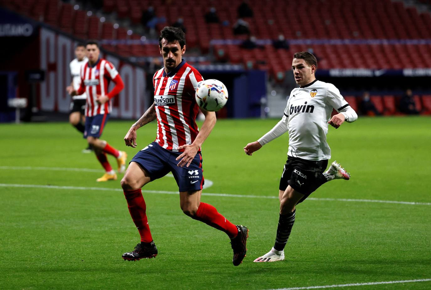 Partido bronco en el Wanda Metropolitano.