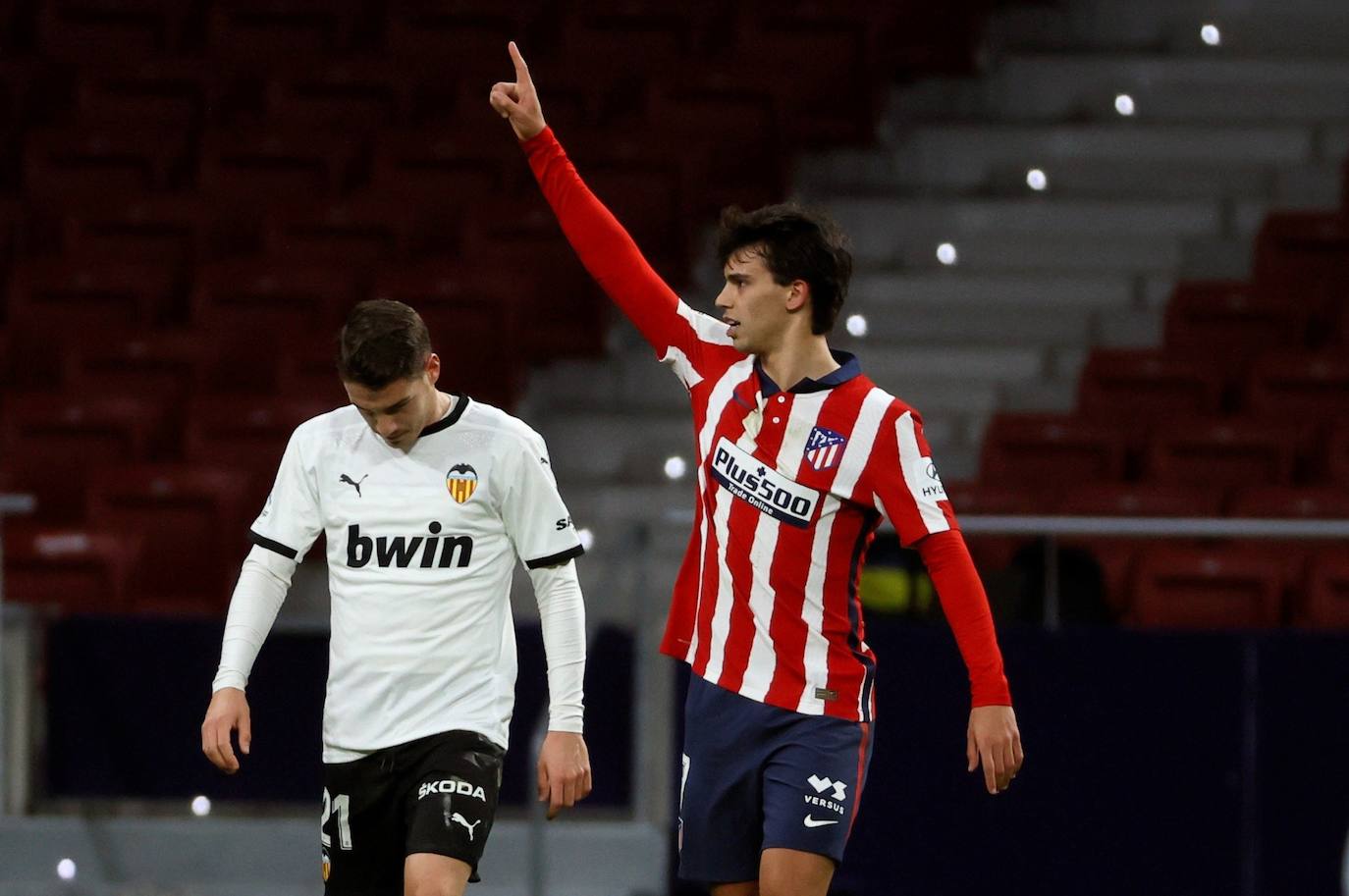 Partido bronco en el Wanda Metropolitano.