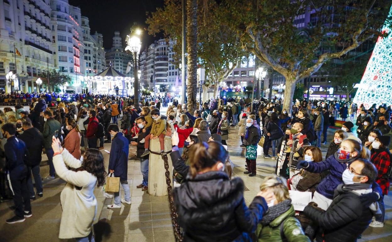 Público asistente a la recepción a los Reyes Magos el pasado día 5. 