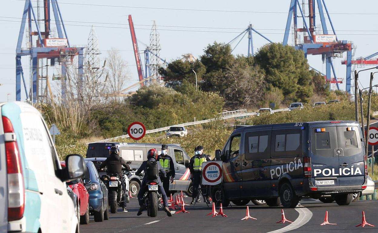 Un control policial. 