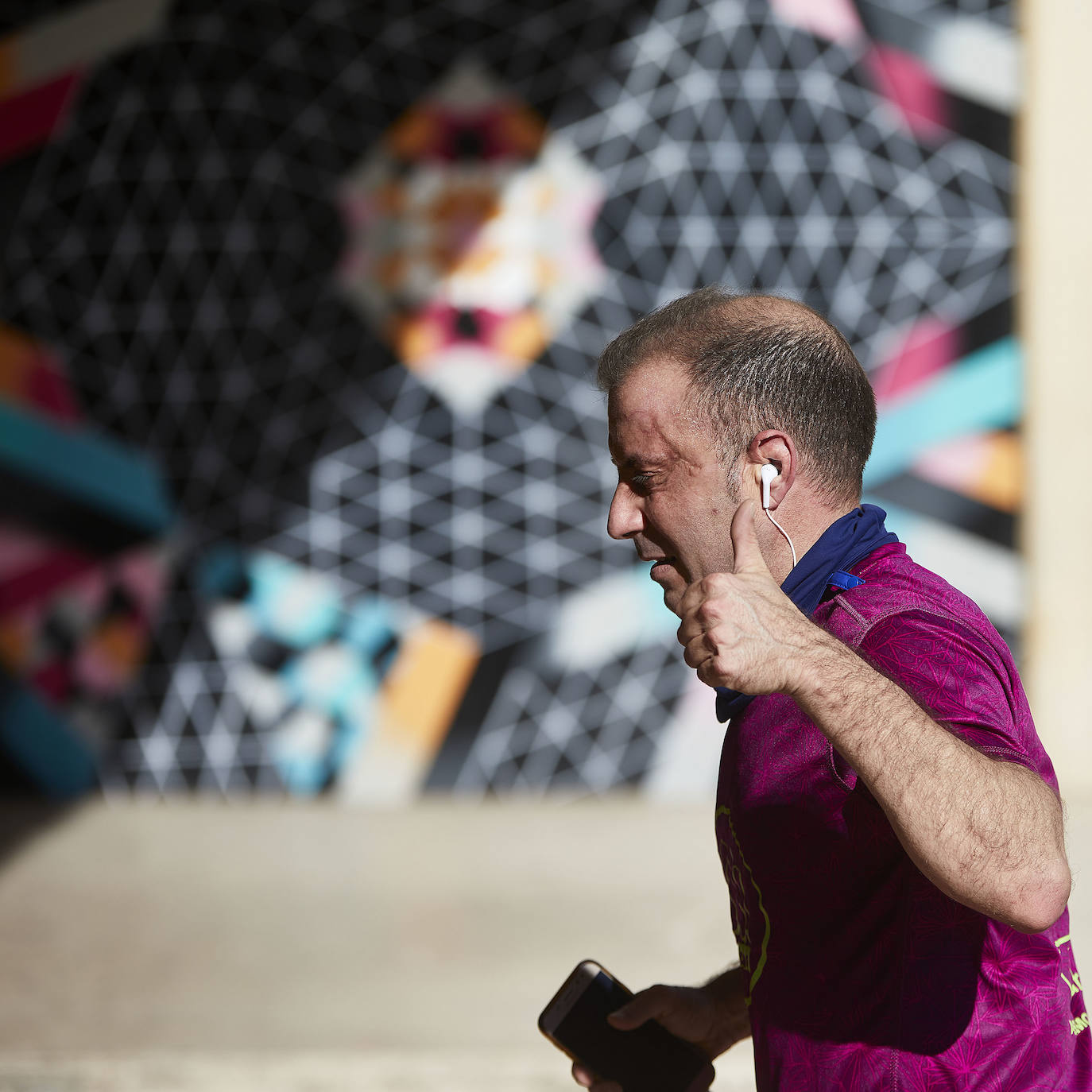 El deporte, con mascarillas en Valencia