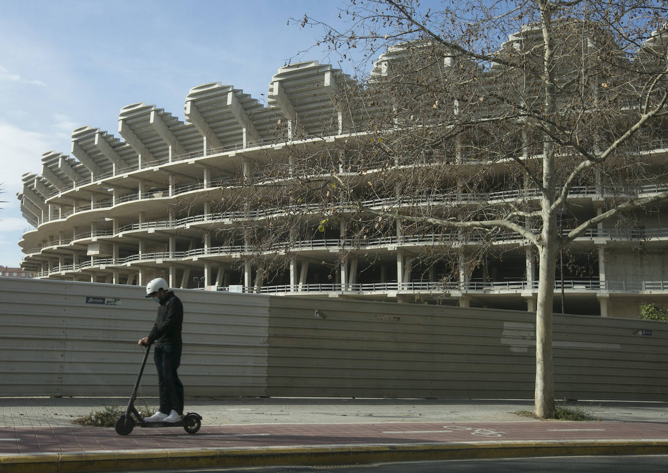 Obra paralizada del nuevo Mestalla