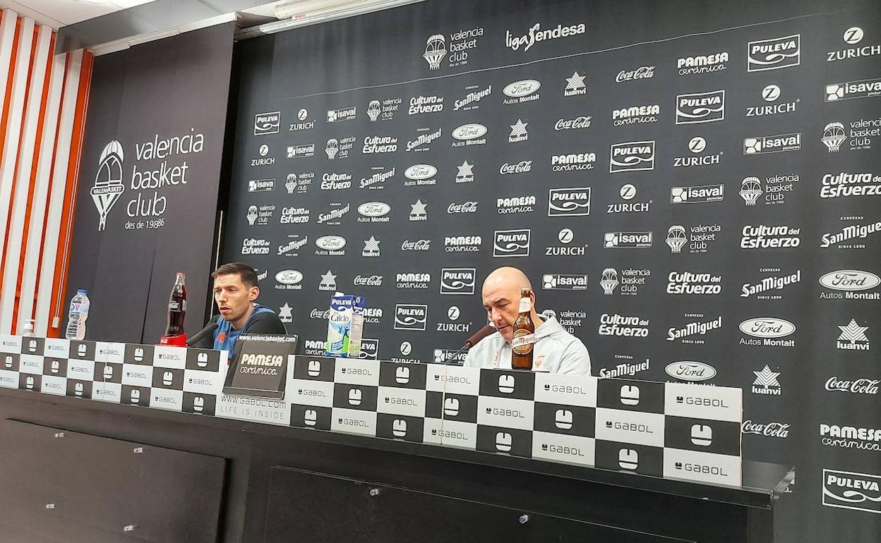 Van Rossom y Ponsarnau, durante la rueda de prensa previa a la Copa del Rey.