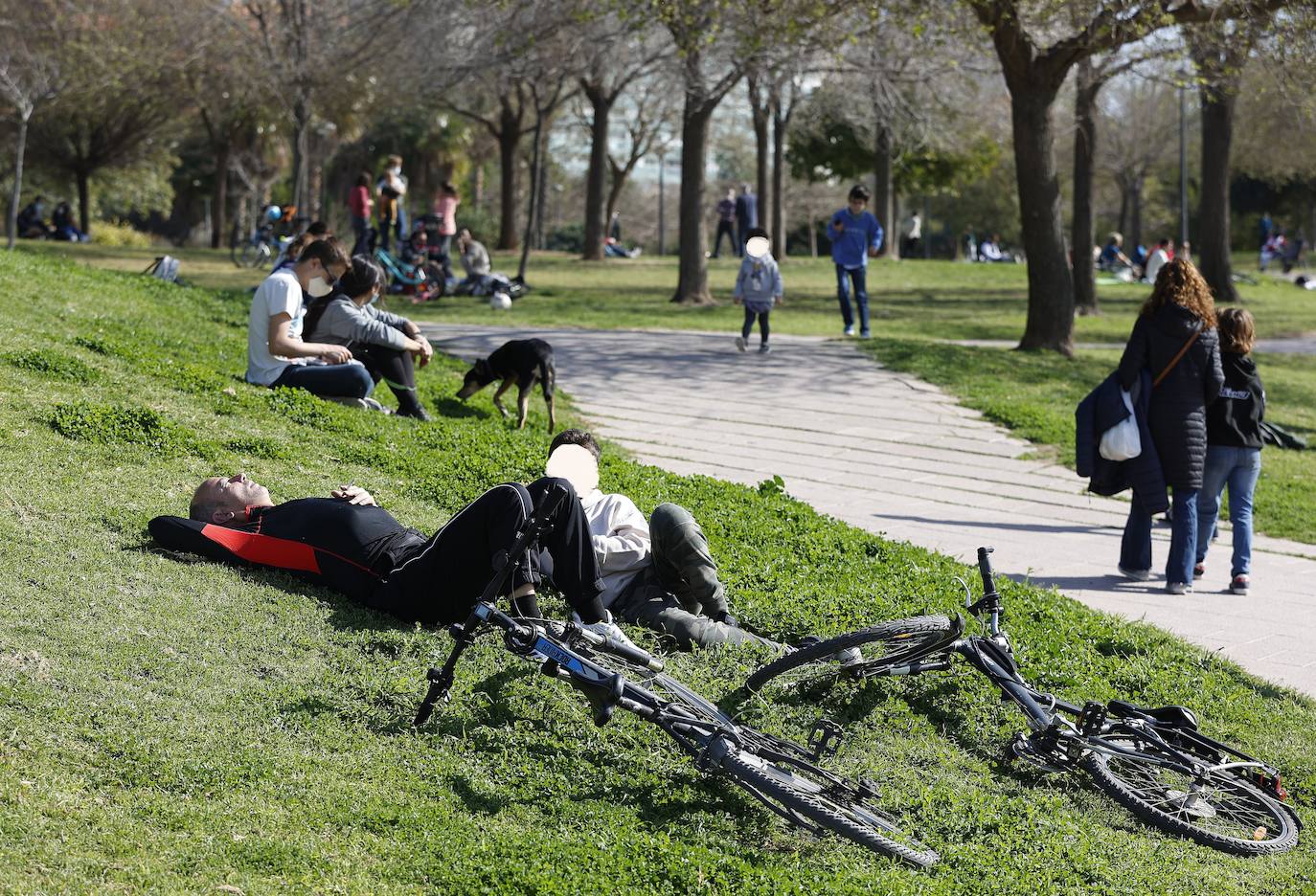 Las bicis toman el antiguo cauce y los paseos, la Malvarrosa