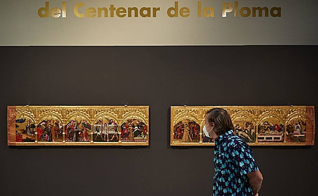 Predela del retablo del 'Centenar de la ploma', tras su restauración. 