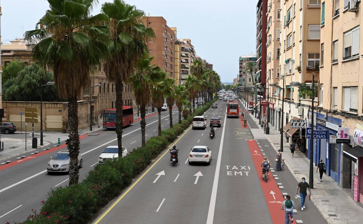 Valencia | Pérez Galdós y Giorgeta ampliarán sus aceras hasta los 4 metros y habrá una «placita» en el cruce con Jesús