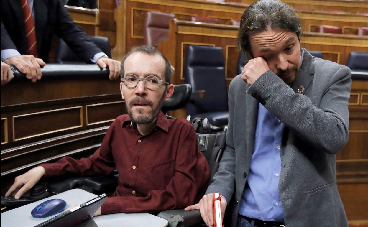 Echenique e Iglesias en el Congreso. 