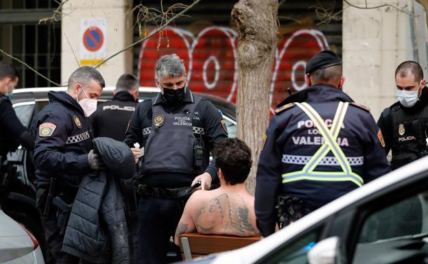 La Policía Local, con el detenido