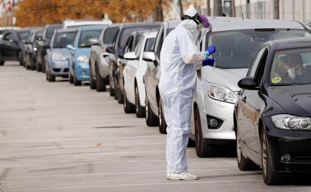 Pruebas PCR en el Hospital La Fe de Valencia.